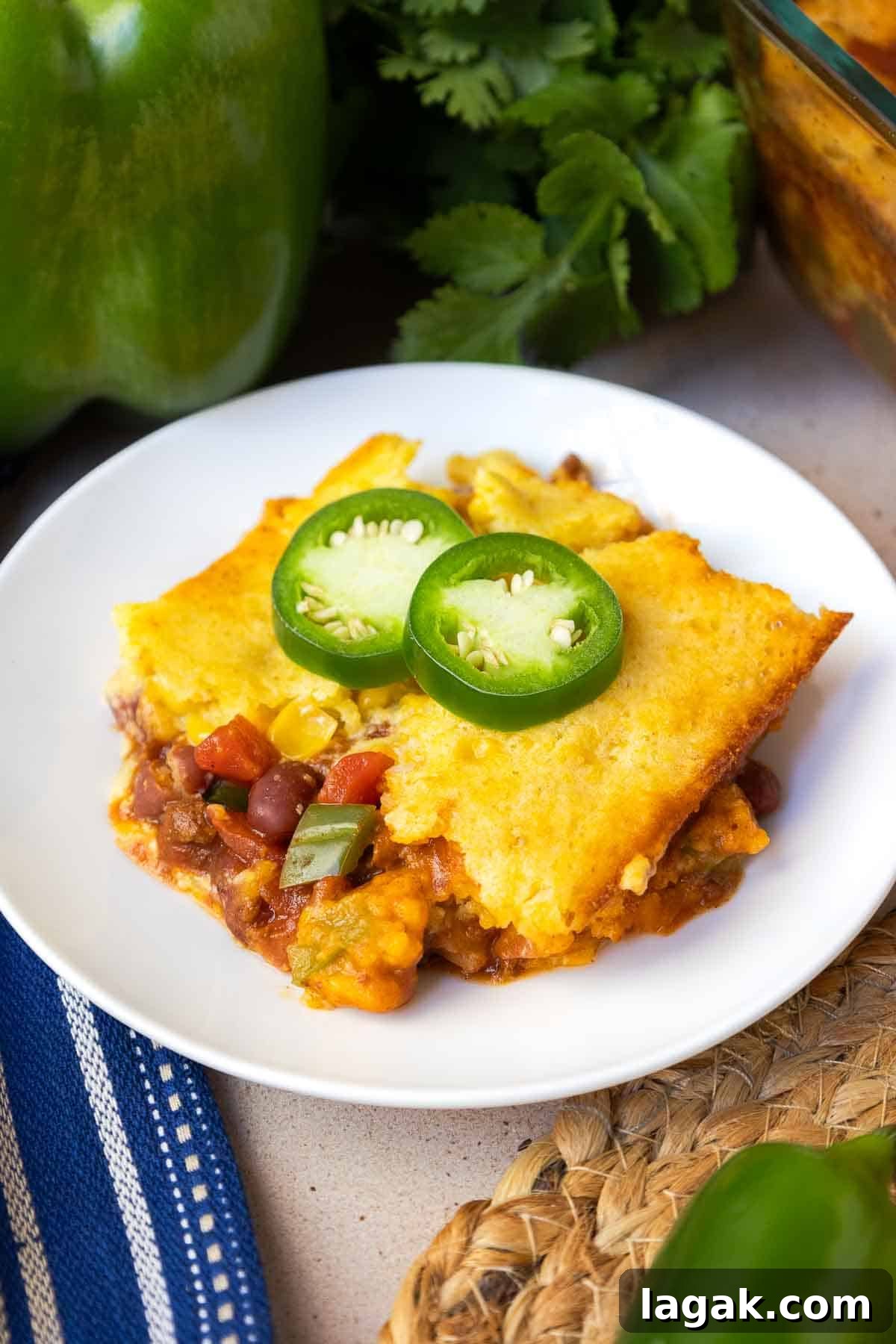 Chili cornbread casserole.