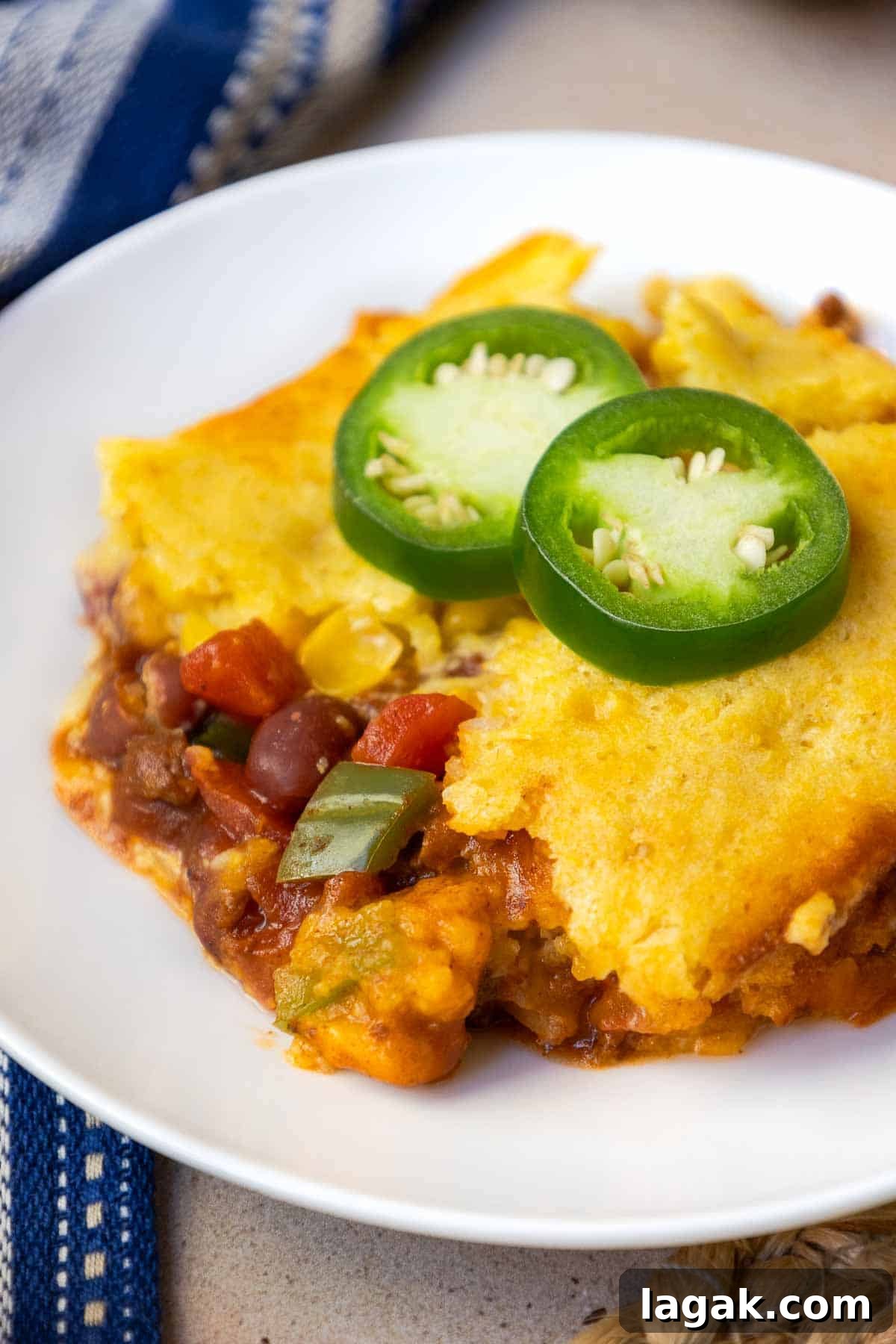 Chili cornbread casserole.