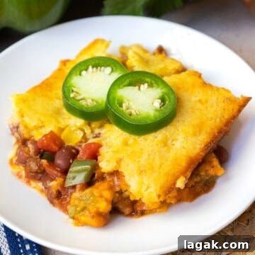Chili cornbread casserole.