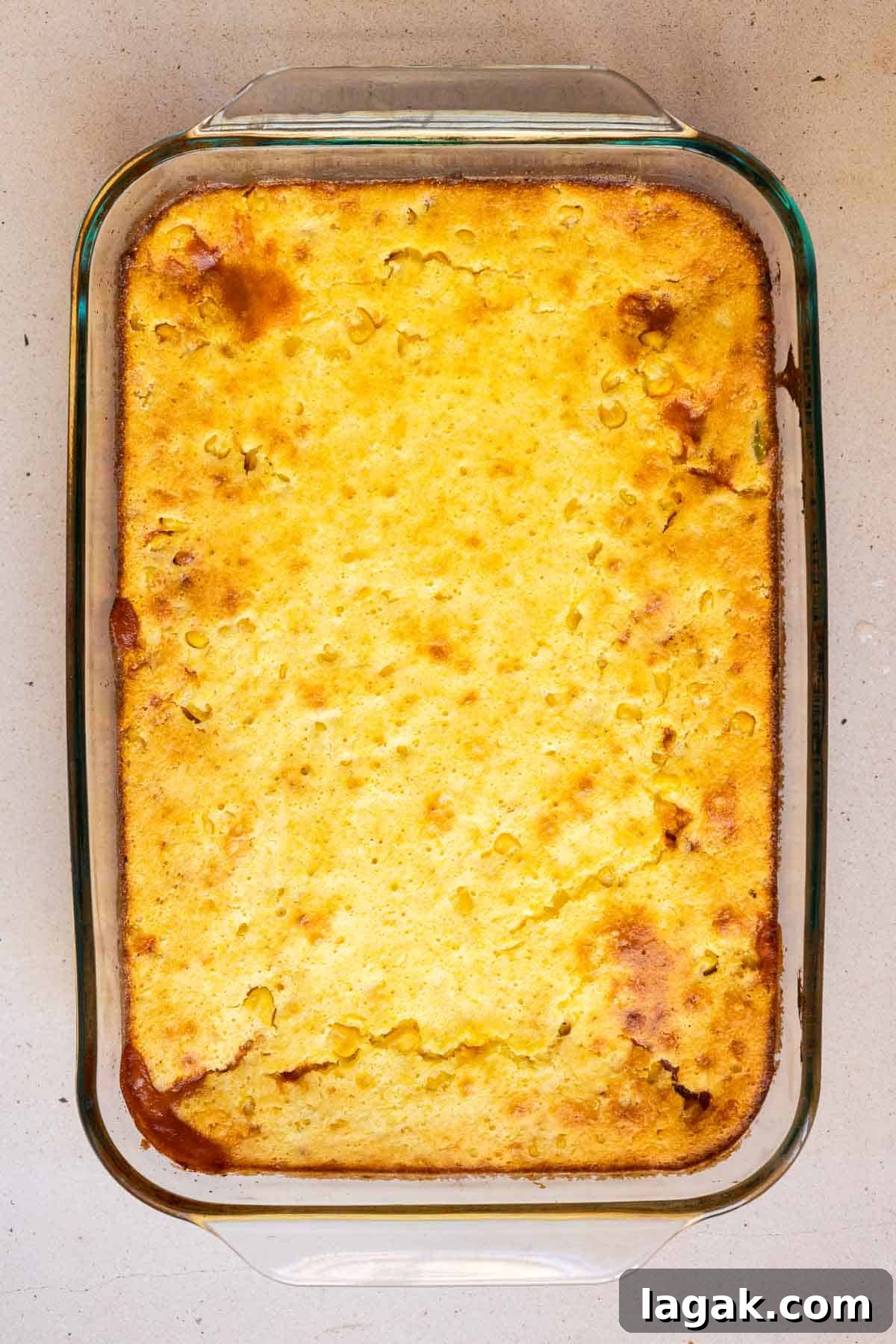 The casserole is baked until golden brown.