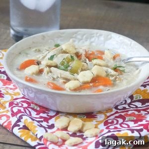 Creamy Slow Cooker Chicken and Wild Rice Soup Recipe 2 img 14686 6