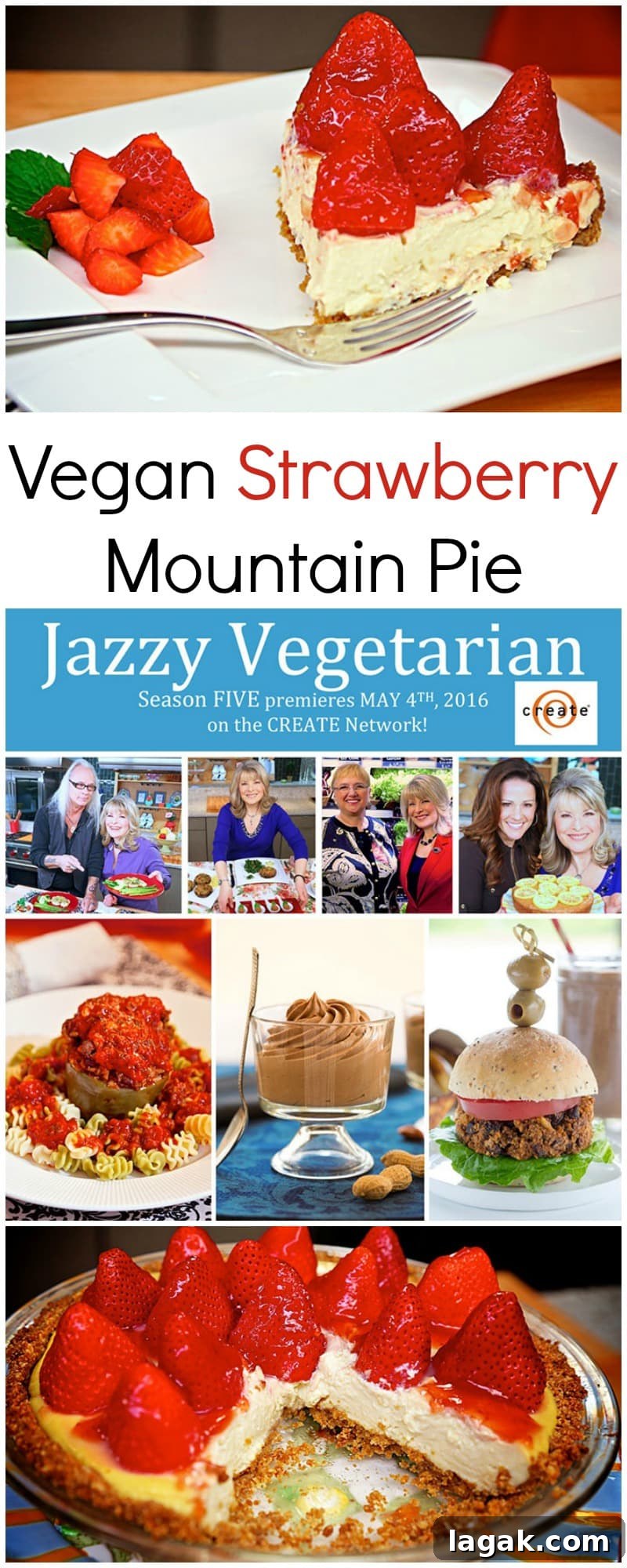 Vegan Strawberry Mountain Pie Recipe from The Jazzy Vegetarian 6 Vegan Strawberry Mountain Pie from The Jazzy Vegetarian