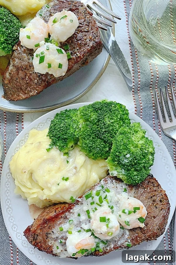 Air Fryer Steak with Creamy Garlic Shrimp Sauce 5 air fryer steak with shrimp cream sauce