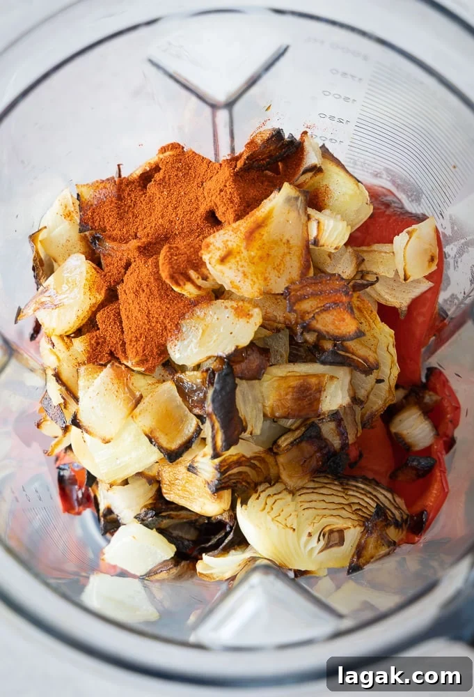 Sheet Pan Roasted Red Pepper Soup Recipe 4 roasted red pepper soup