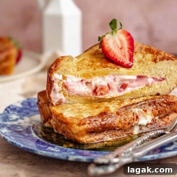 Strawberry stuffed French toast