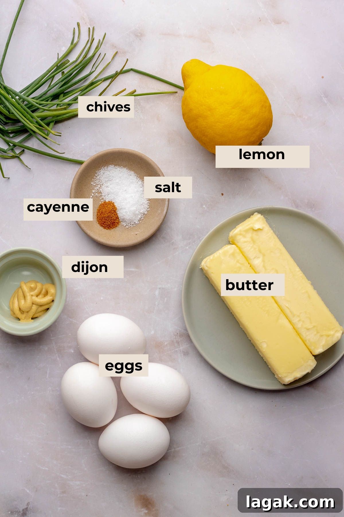 Savory Breakfast Rolls with Creamy Hollandaise Sauce 5 Ingredients for hollandaise sauce.