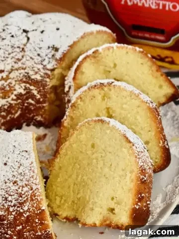 Amaretto Pound Cake recipe with Amaretto Butter Glaze.