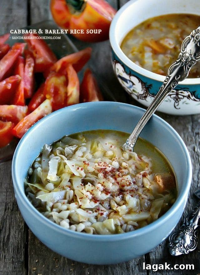 Hearty Cabbage and Barley Soup with Rice 3 Cabbage and Barley Rice Soup