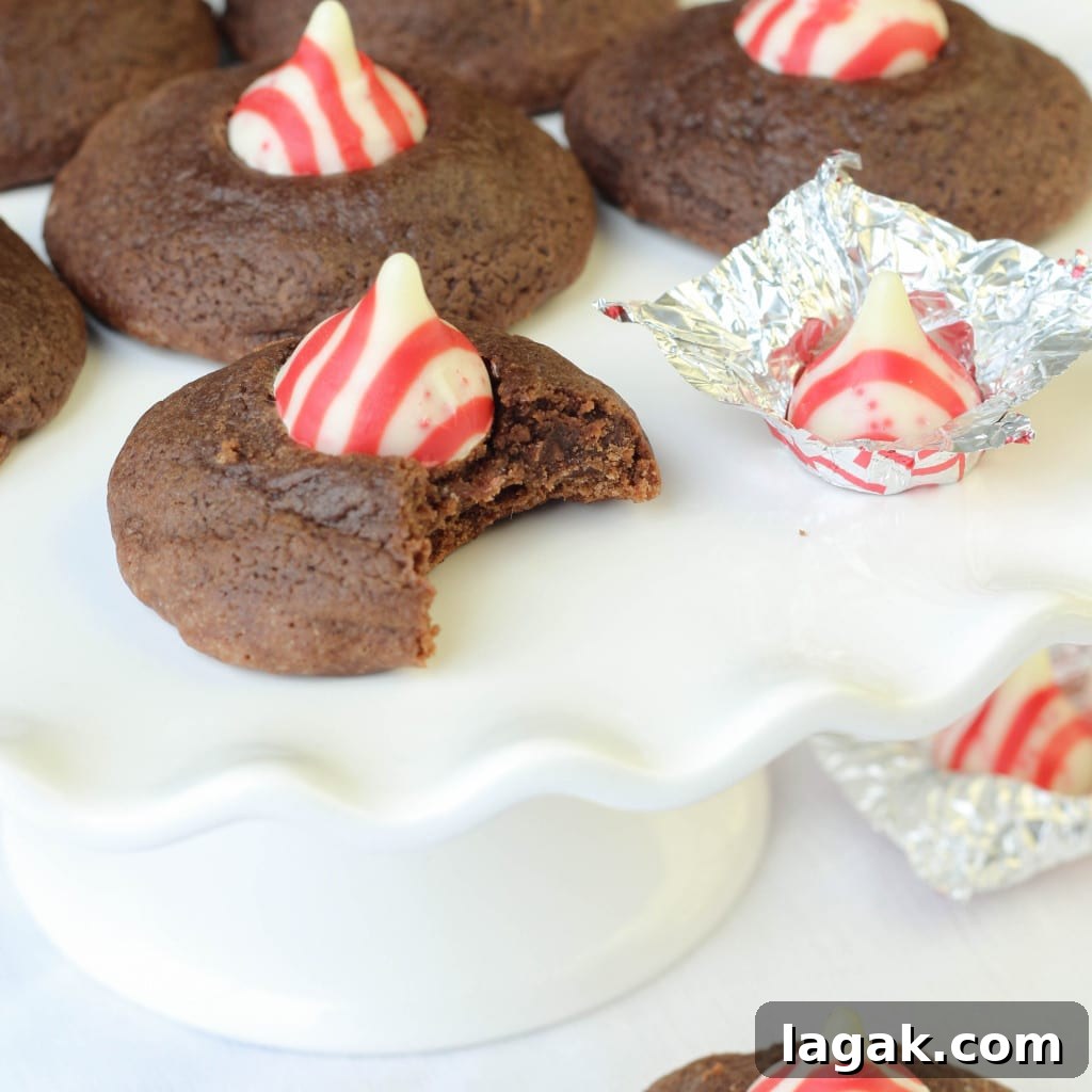 Double Chocolate Peppermint Kiss Cookies Bitten