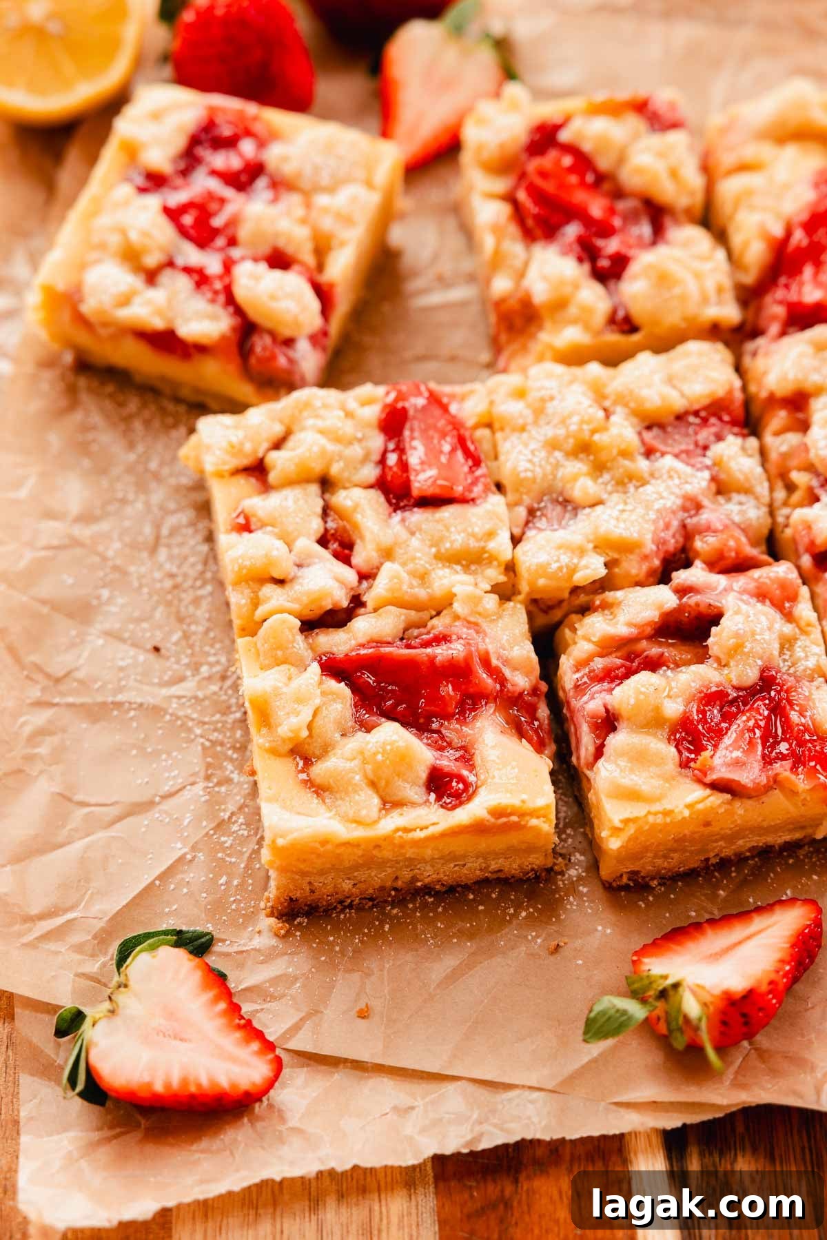 Strawberry Lemon Bars Recipe with Zesty Shortbread Crust 15 lemon strawberry bars with shortbread crumble