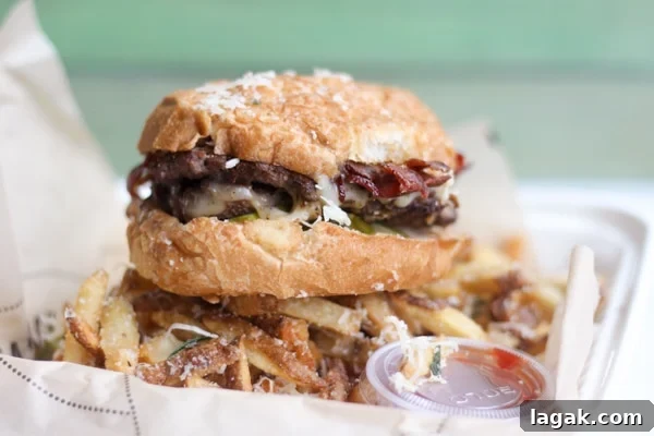Top Portland Lunch Spots for Spring & Summer 2022 17 burger from Lardo PDX on dirty fries