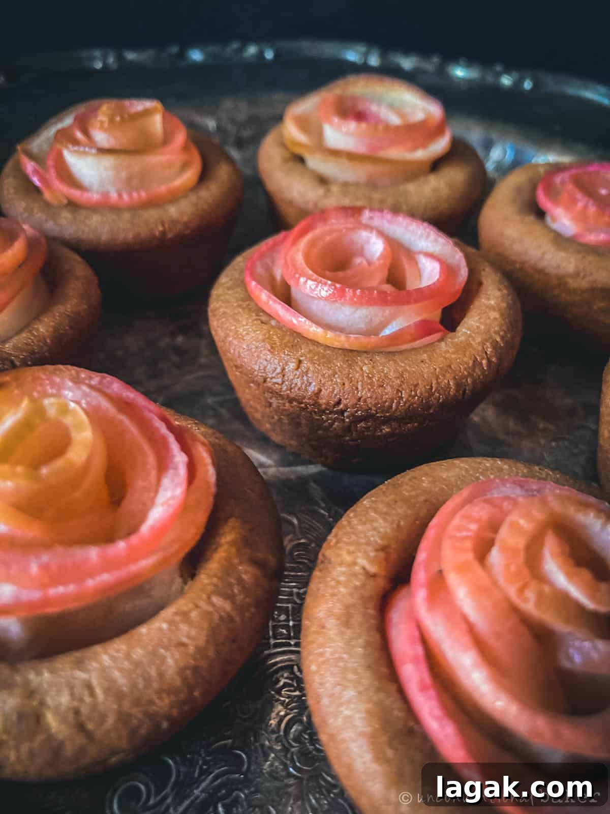 Apple Rosette Cookie Recipe: Crisp, Buttery Pastry Roses 4 apple rosette cookies (vegan, gluten-free, refined sugar free)