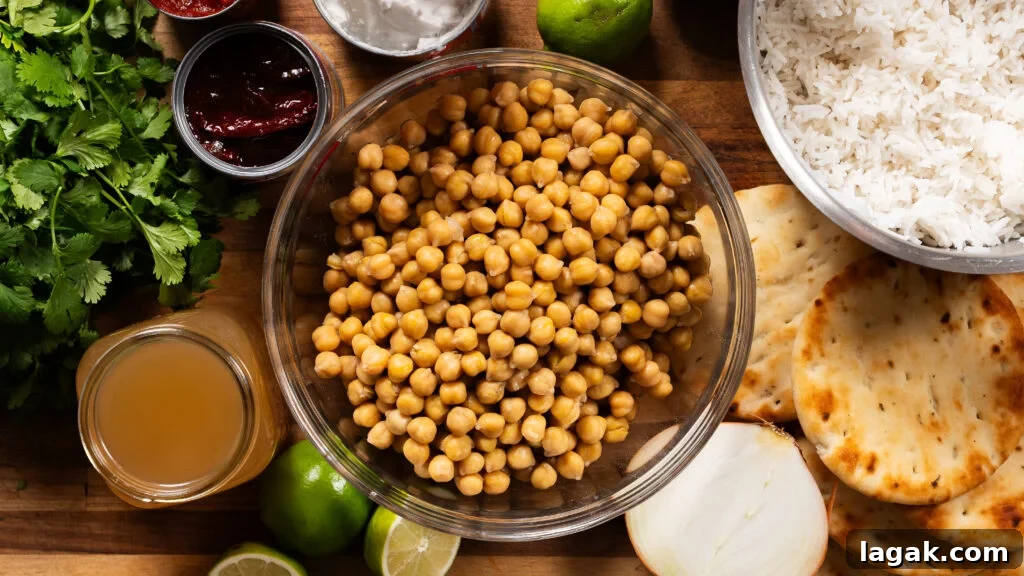 Smoky Creamy One-Pan Chickpea and Rice Skillet Recipe 6 Ingredients to make a delicious chickpea stew.