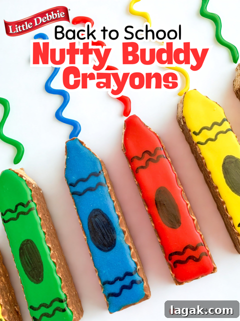 Nutty Buddy Crayons: Fun Peanut Butter Sandwich Toy Candy 2 back to school nutty buddy crayons, best easy back to school treat recipes for kids, Little Debbie Nutty Buddy back to school crayon wafer cookie bars, best back to school lunch box treats snack cookie after school snack treats dessert