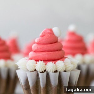 Santa Hat Gingerbread Cupcakes Recipe for Holiday Parties 7 Santa hat gingerbread cupcakes