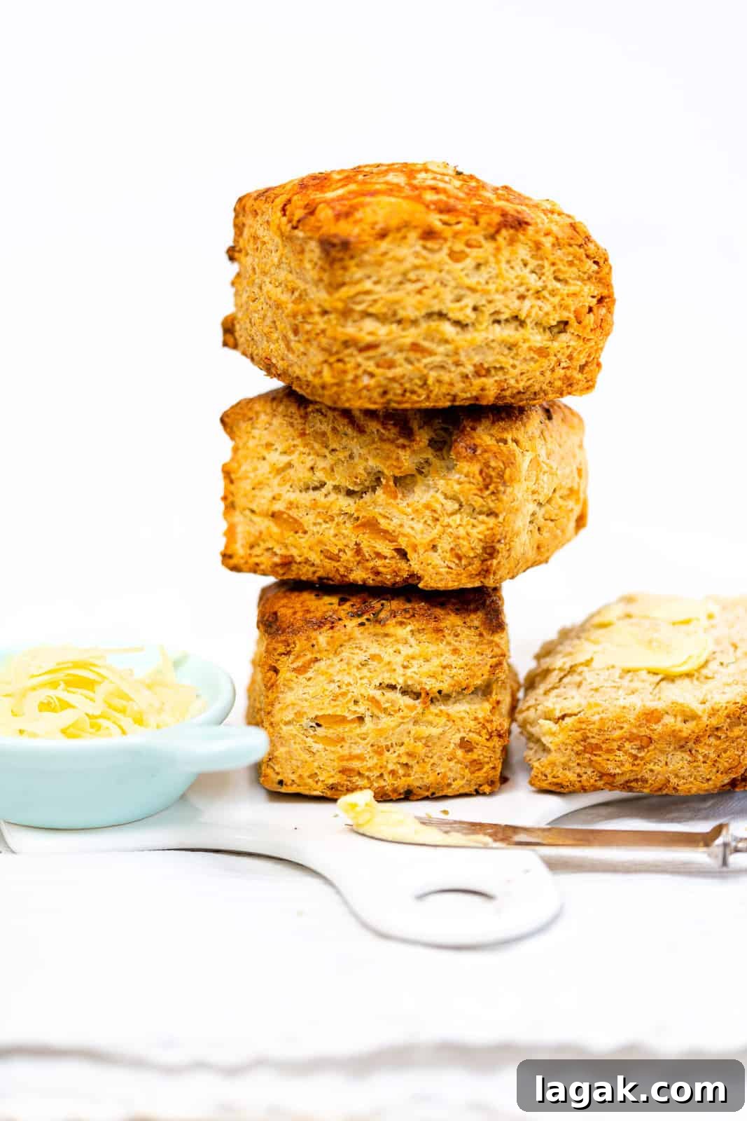 Scones on a baking tray