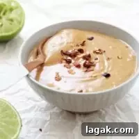 Homemade Thai Peanut Sauce Recipe for Stir-Fries & Dipping 2 Just 15 minutes to this simple homemade peanut sauce! Filled with peanut butter, coconut milk, lime juice and fresh ginger! So flavorful & so much better than the stuff from the store!