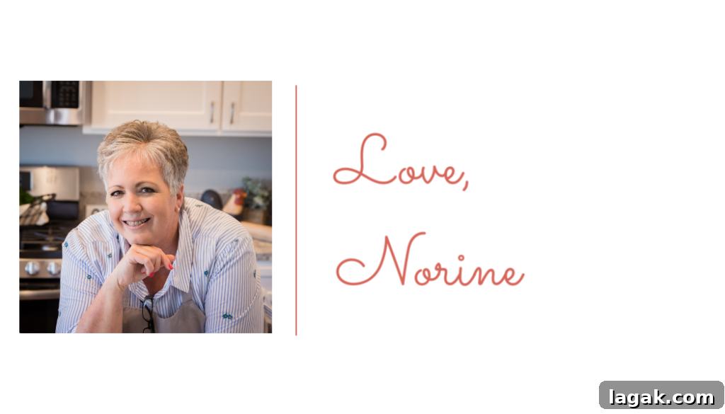 White Chocolate Macadamia Pudding Cookies Recipe 10 Photo of Norine with her signature.