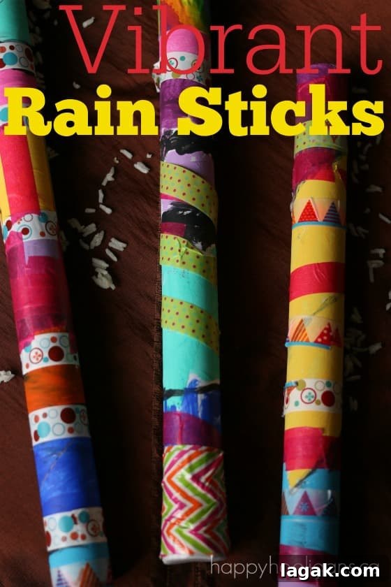Spring Rainbow Rainstick Craft: Colorful DIY Musical Project 2 Easy Vibrant Rain Sticks for Kids to Make - Happy Hooligans