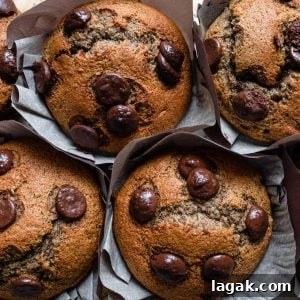 chocolate chip muffin recipe with banana and plum