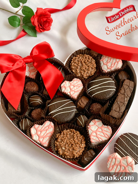 Finished Little Debbie sweetheart snack heart gift box