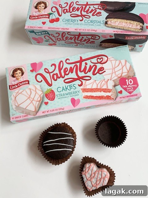 Strawberry heart cakes and cherry cordials in liners