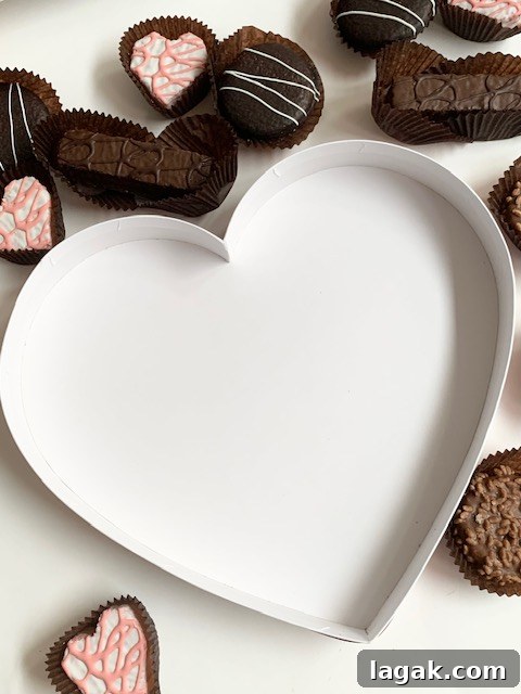 Jumbo heart box filled with Little Debbie treats
