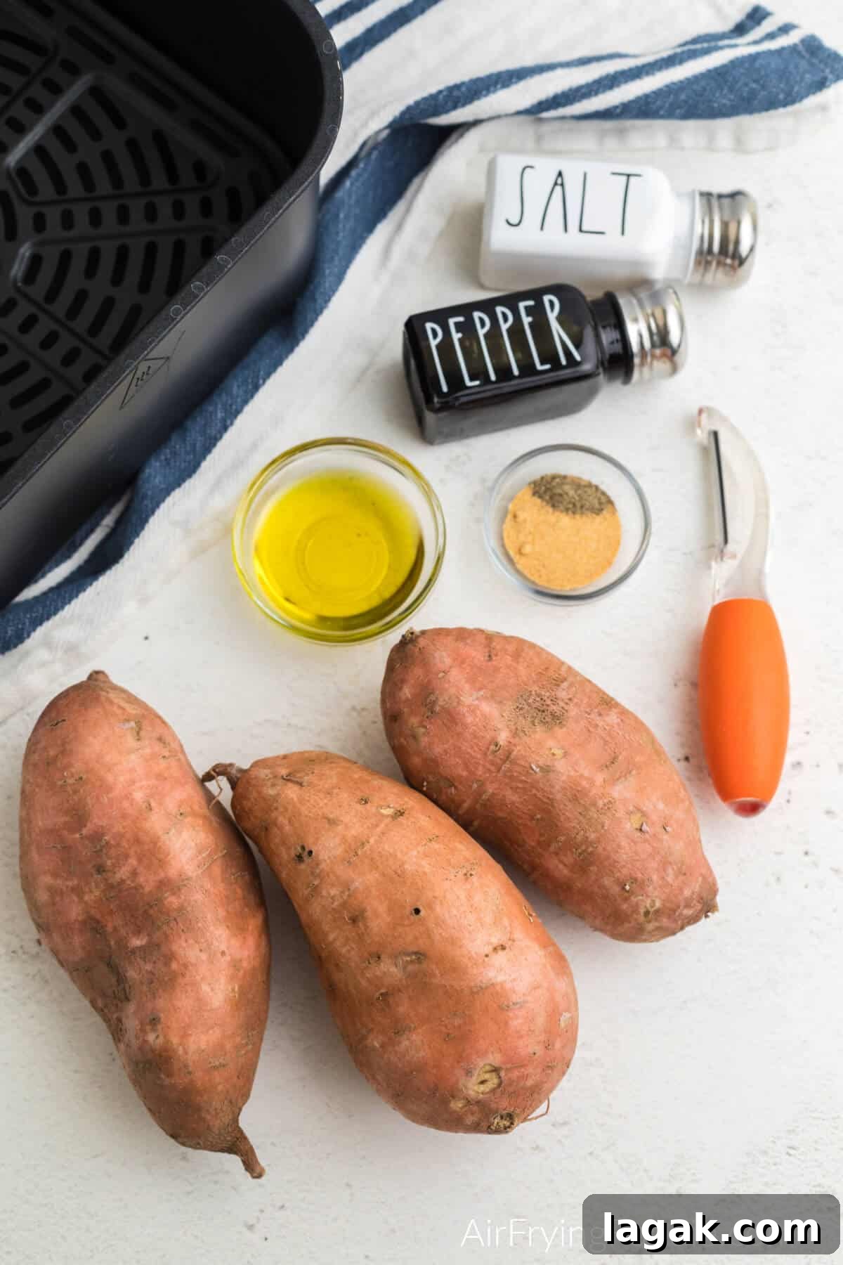 Crispy Air Fryer Sweet Potato Cubes Recipe 4 Ingredients for sweet potato cubes