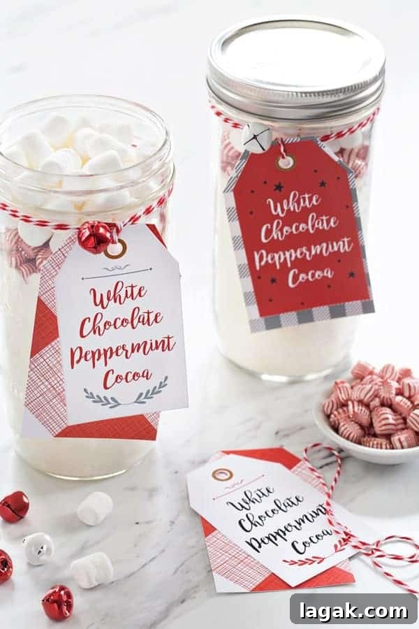 White Chocolate Peppermint Hot Cocoa Recipe 4 Layered hot cocoa mix with marshmallows