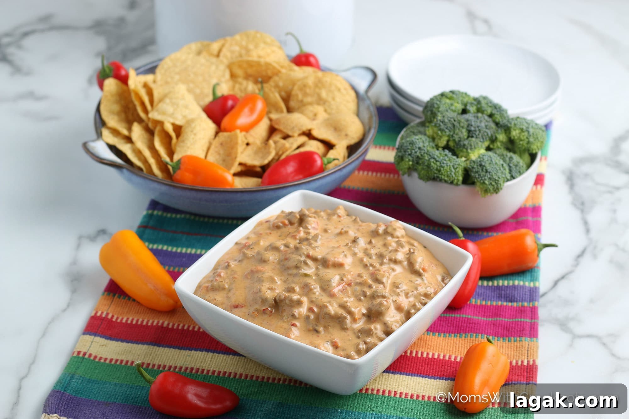 4-Ingredient Crockpot Rotel Dip Recipe for Game Day 2 Rotel Dip with Broccoli
