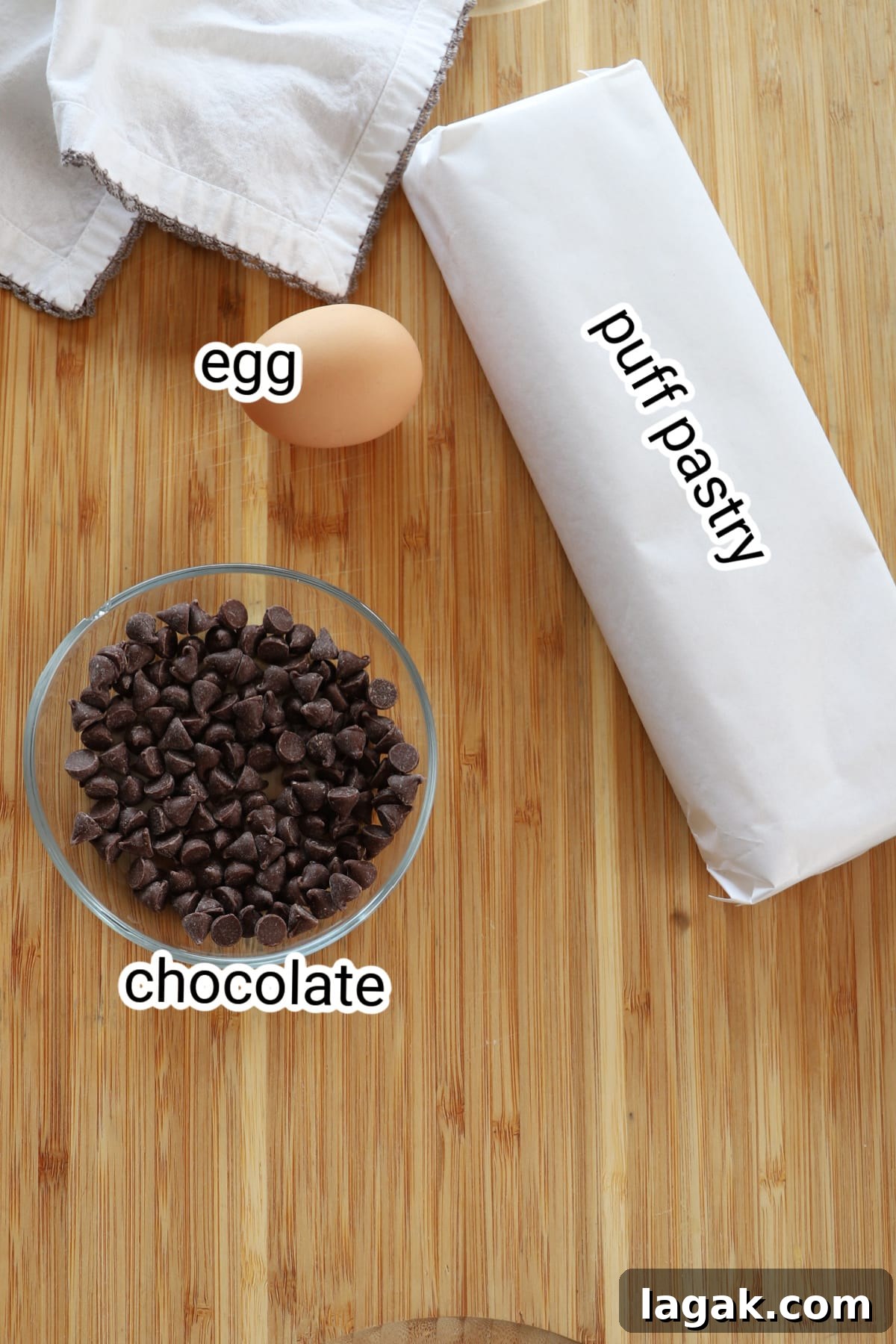 How to Make Classic Chocolate Croissants (Pain au Chocolat) 3 Ingredients for this recipe.
