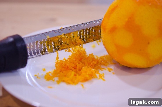 tutorial_ An orange is zested.