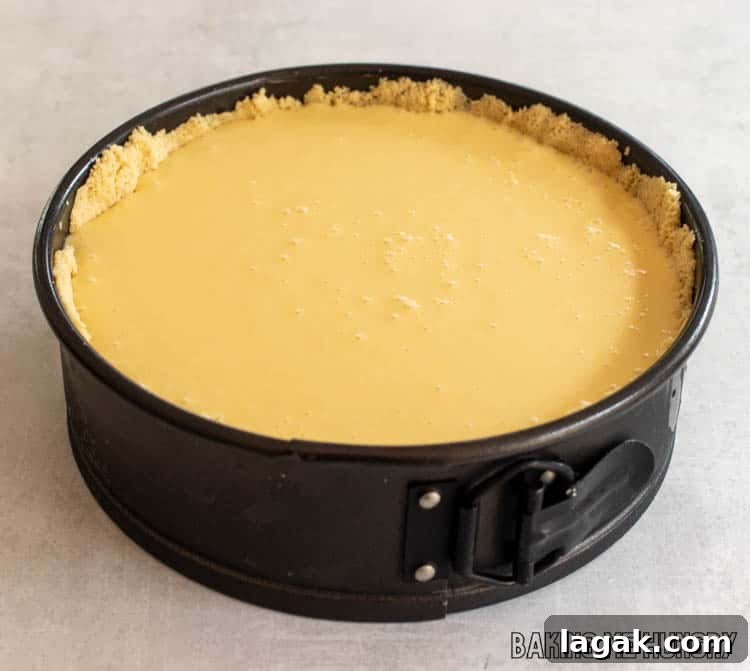 batter added to prepared crust
