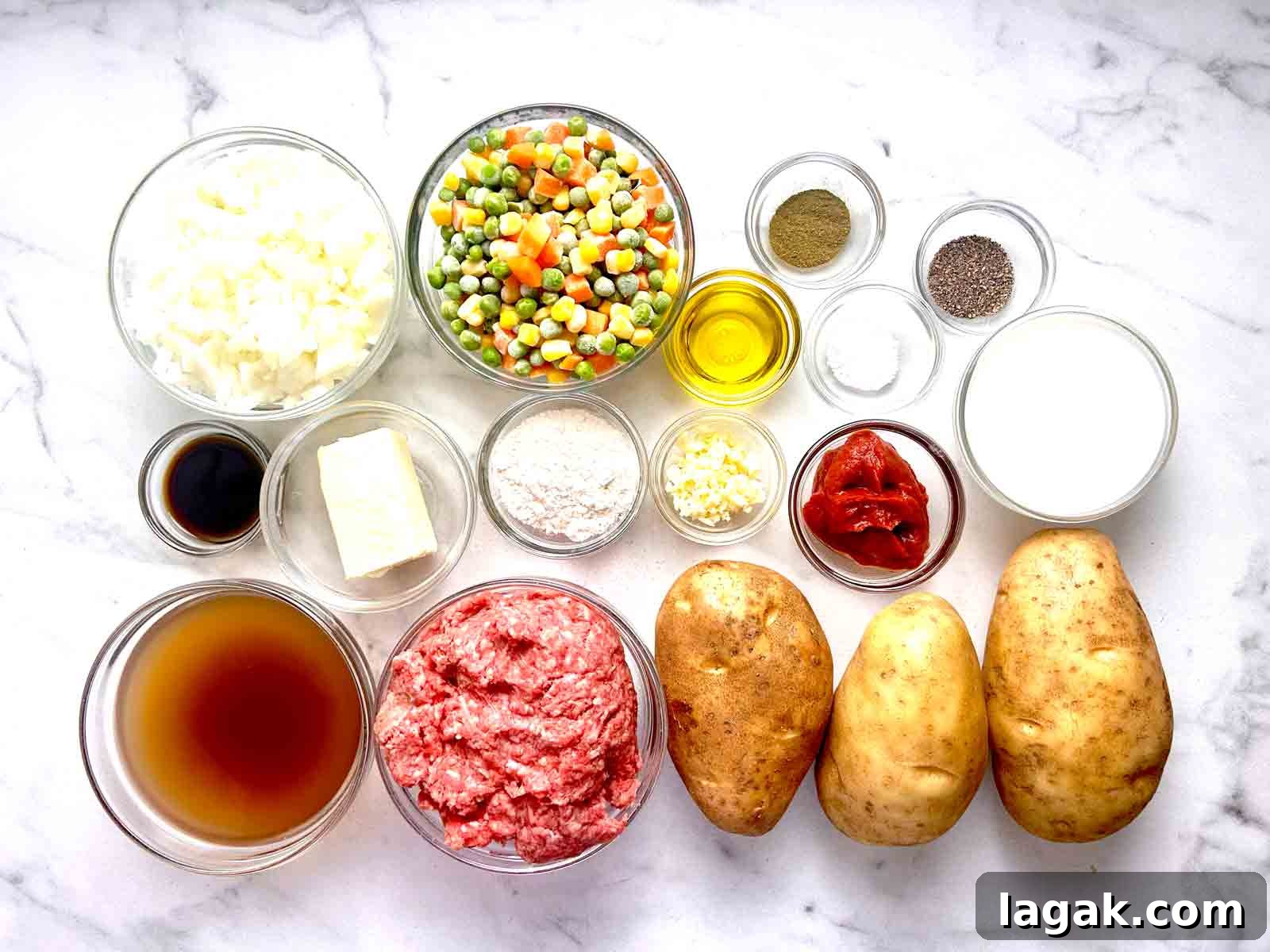 ingredients prepped in bowls.