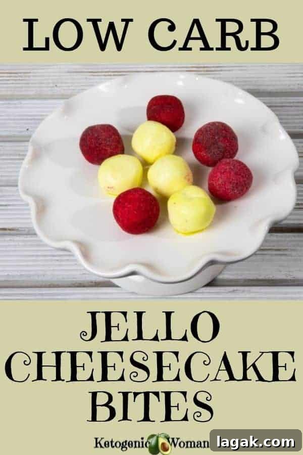 Low Carb Jello Cheesecake Bites