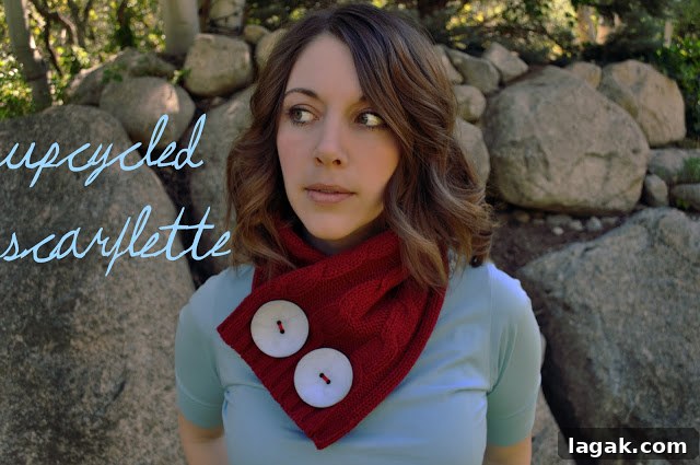 25+ Cozy Sweater Craft Ideas for Stylish DIY Projects 18 Upcycled scarflette