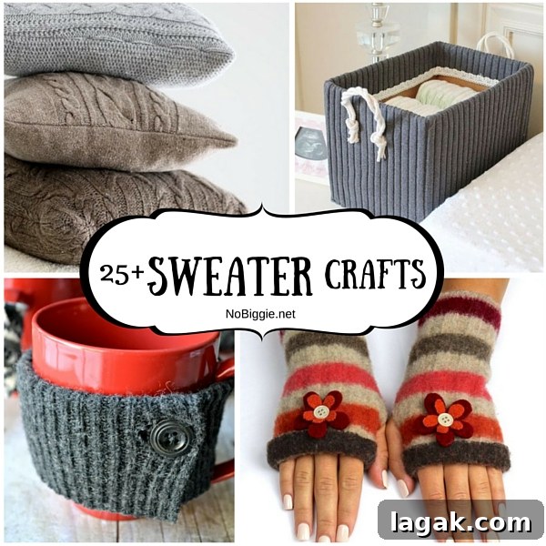 25+ Cozy Sweater Craft Ideas for Stylish DIY Projects 30 25+ sweater crafts | NoBiggie.net