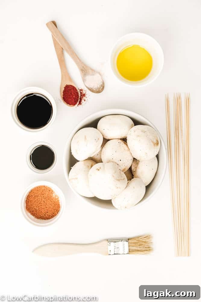 BBQ Grilled Mushrooms Ingredients