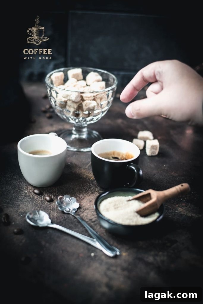 Brown Sugar in Coffee: Flavor Tips, Brewing Methods & Sweetening Guide 4 Dropping a brown sugar cube into a cup of coffee.