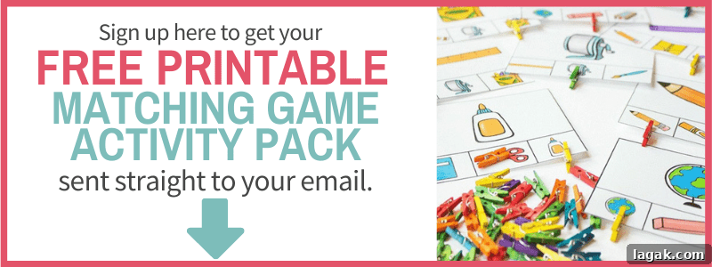 Printable Matching Games Pack for Preschoolers — Free Download 4 sign up form matching games activity printable