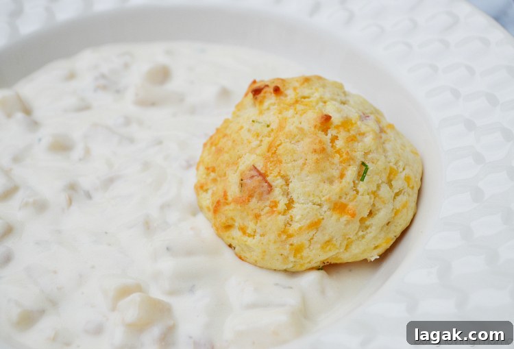Cheesy Bacon & Chive Biscuits with Progresso Soup Pairing 5 Progresso Soup and Homemade Biscuit