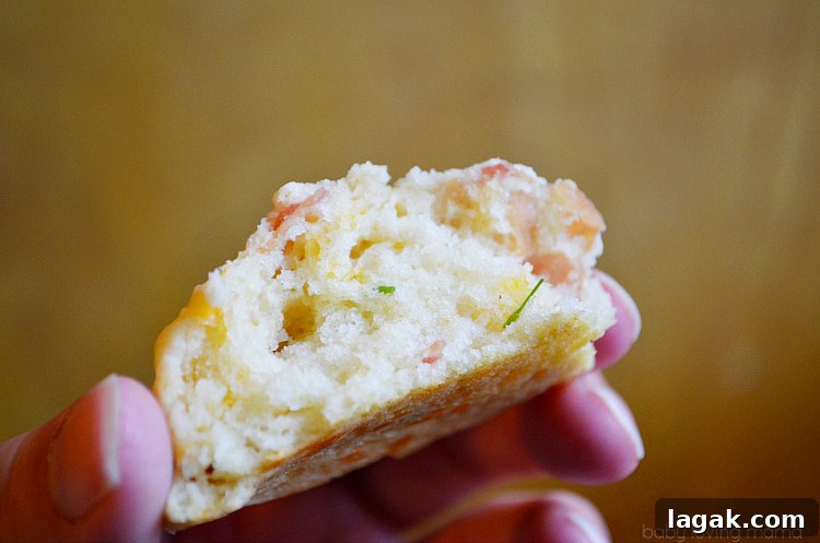 Cheesy Bacon & Chive Biscuits with Progresso Soup Pairing 7 Cheddar Bacon Chive Biscuits Inside