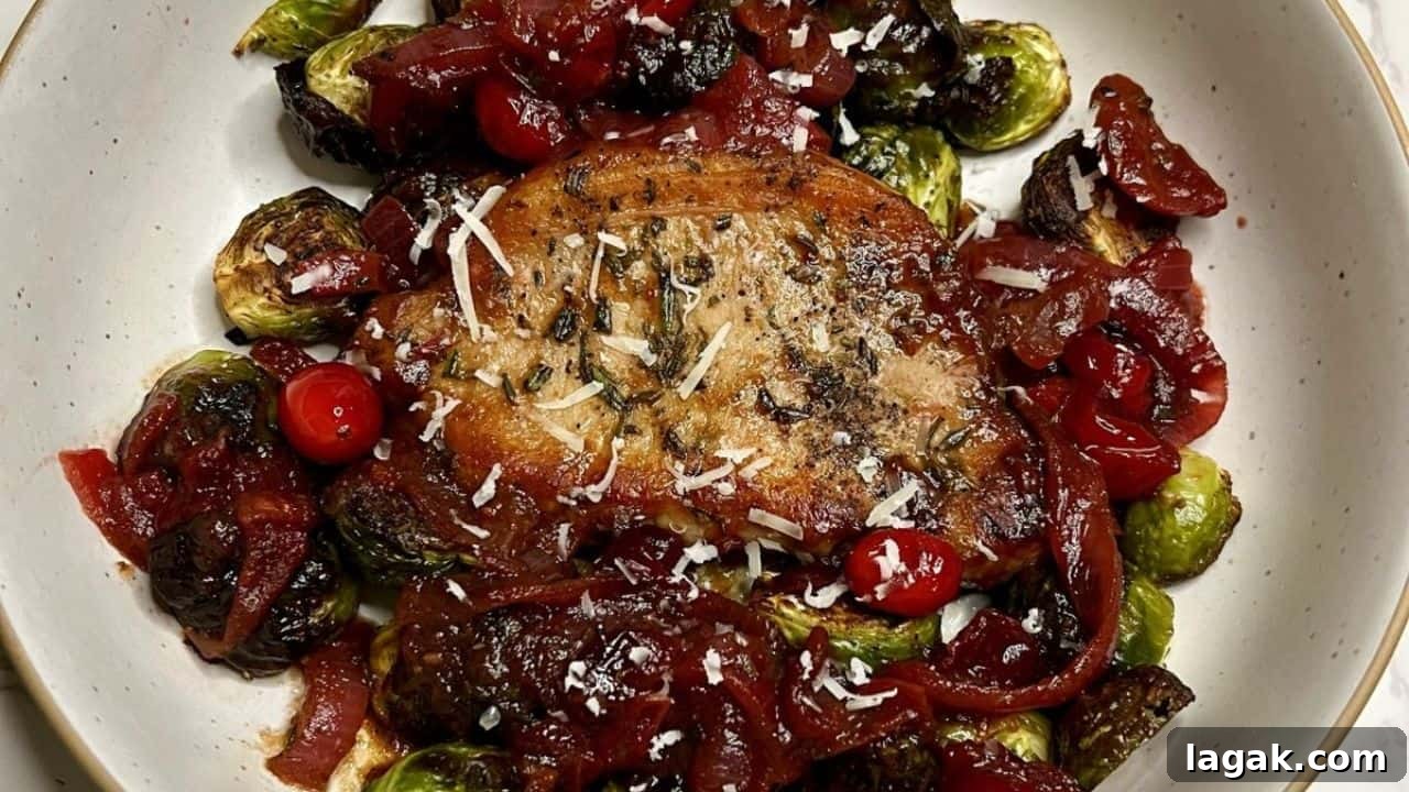 Cranberry Onion Pork Chop