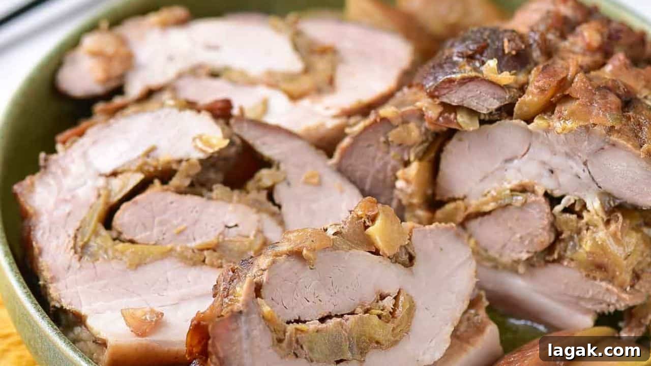 Apple Stuffed Pork Roast