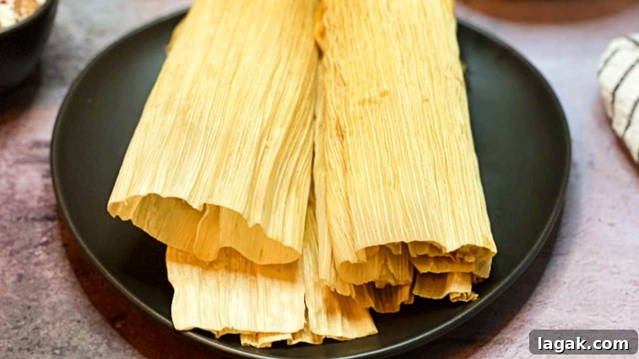 Red Chile Pork Tamales.