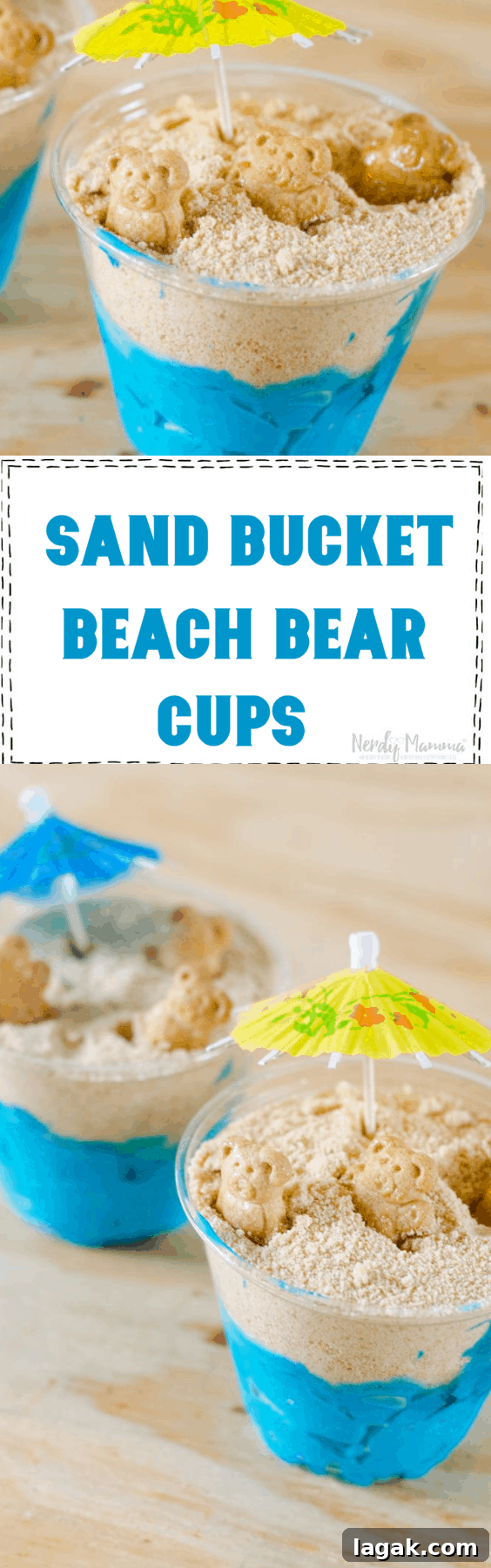 Sand Bucket Beach Bears Cups