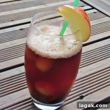 Pomegranate appletiser mocktail
