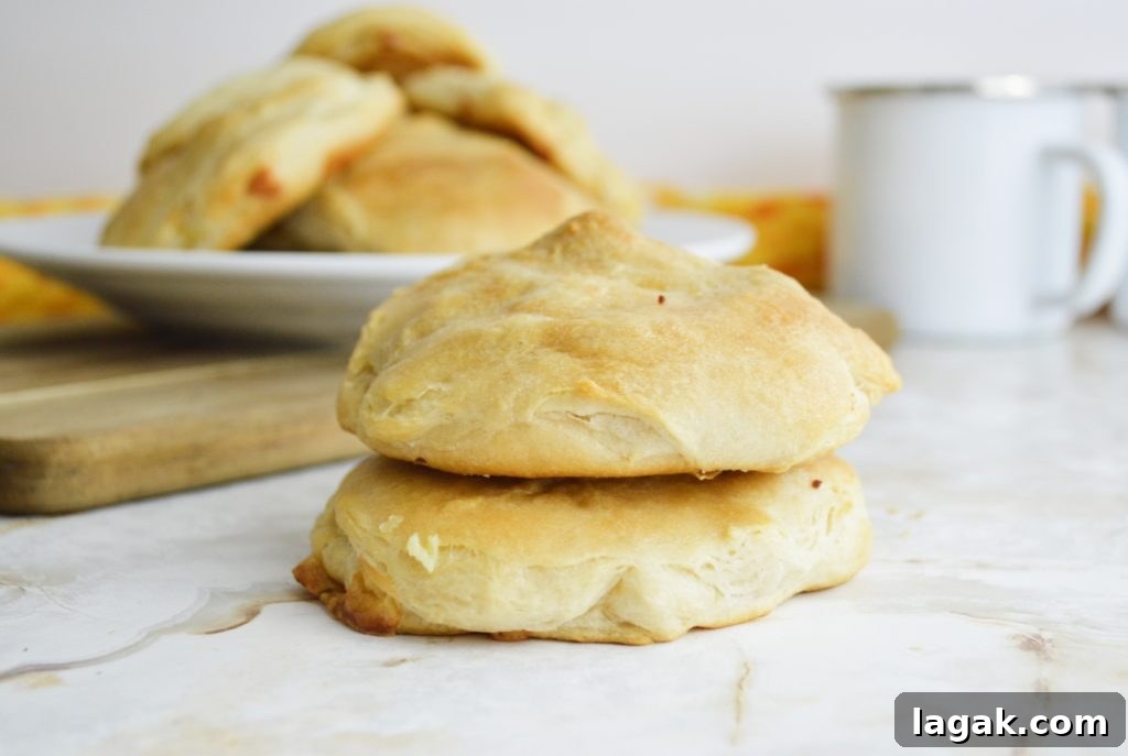stuffed biscuits stacked 
