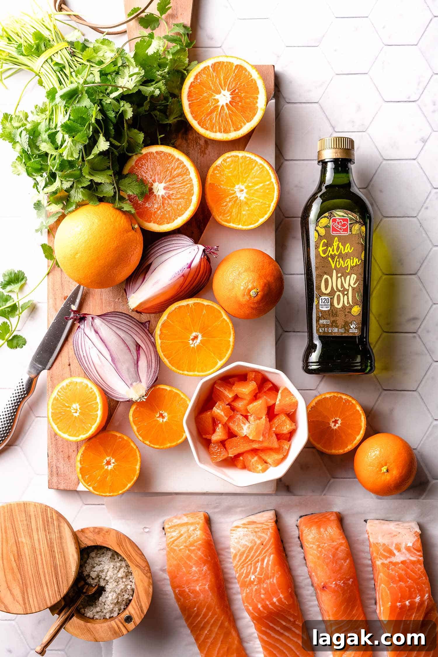 ingredients for broiled citrus salmon