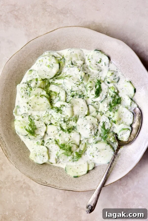 Creamy Cucumber Salad with Yogurt